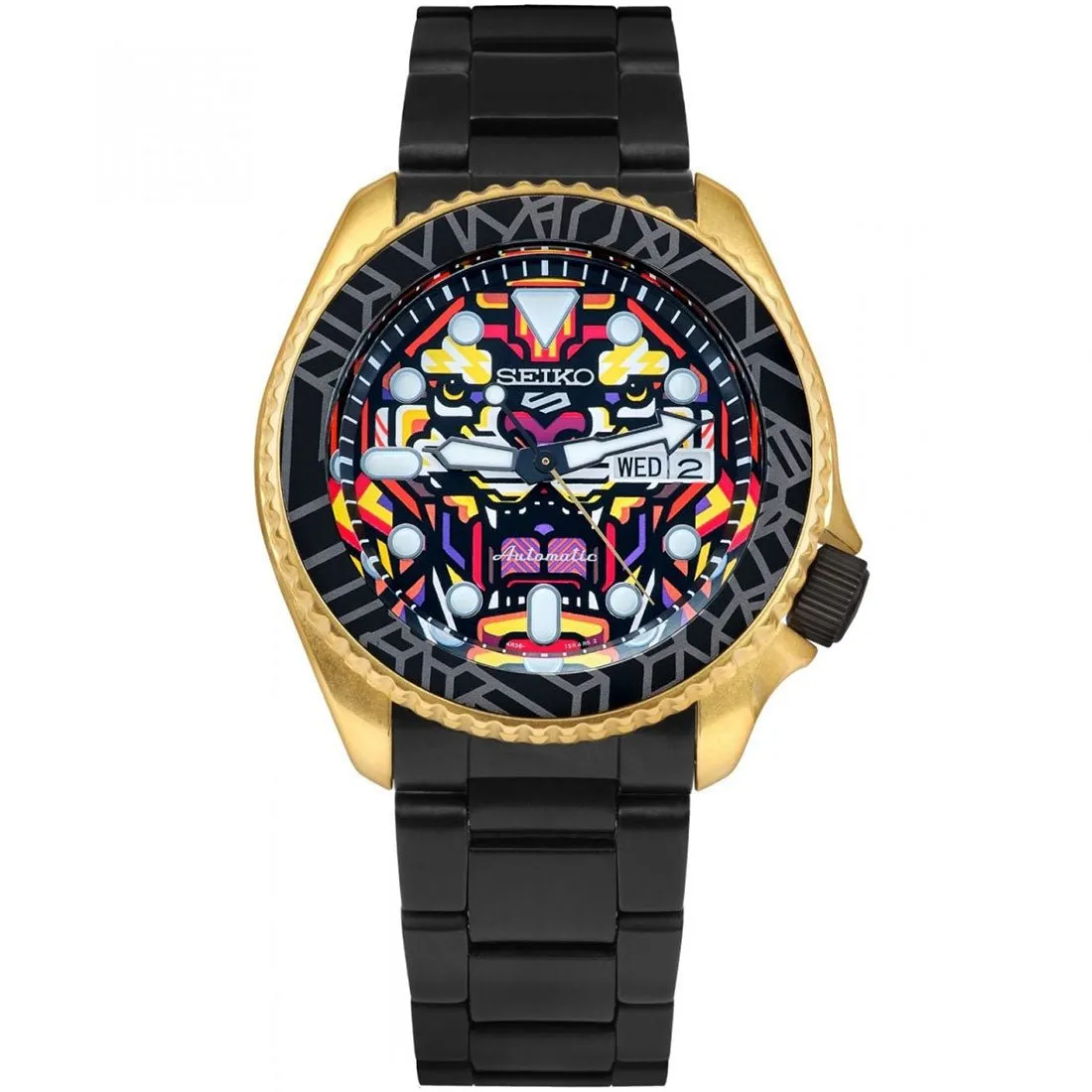 Seiko 5 Sports Rukkit The Tiger SRPJ92K1 SRPJ92 SRPJ92K Limited Edition Mechanical Watch