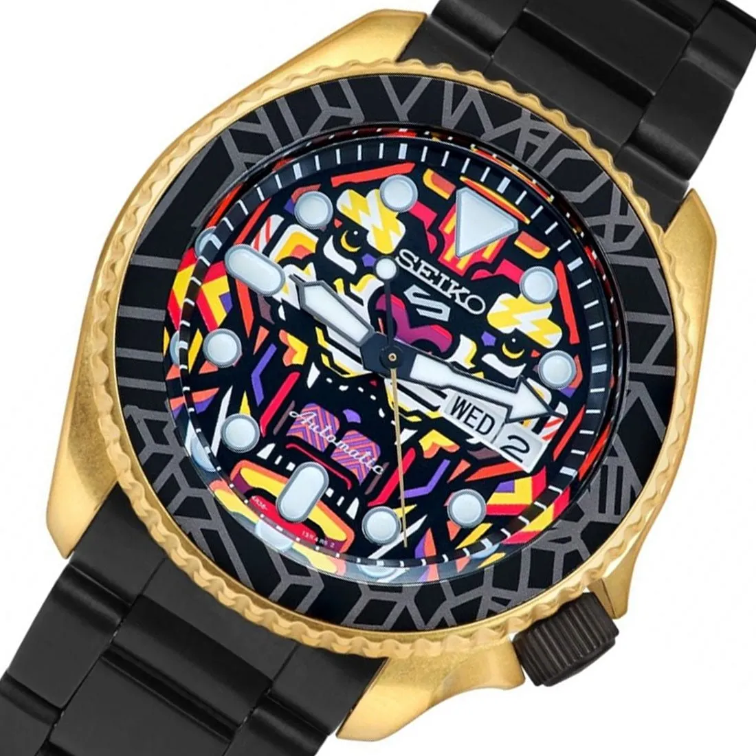 Seiko 5 Sports Rukkit The Tiger SRPJ92K1 SRPJ92 SRPJ92K Limited Edition Mechanical Watch