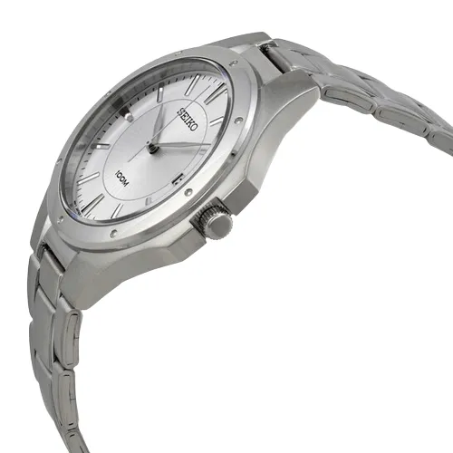 Seiko Quartz Silver Dial Analogue Display Men's Watch SGEF59