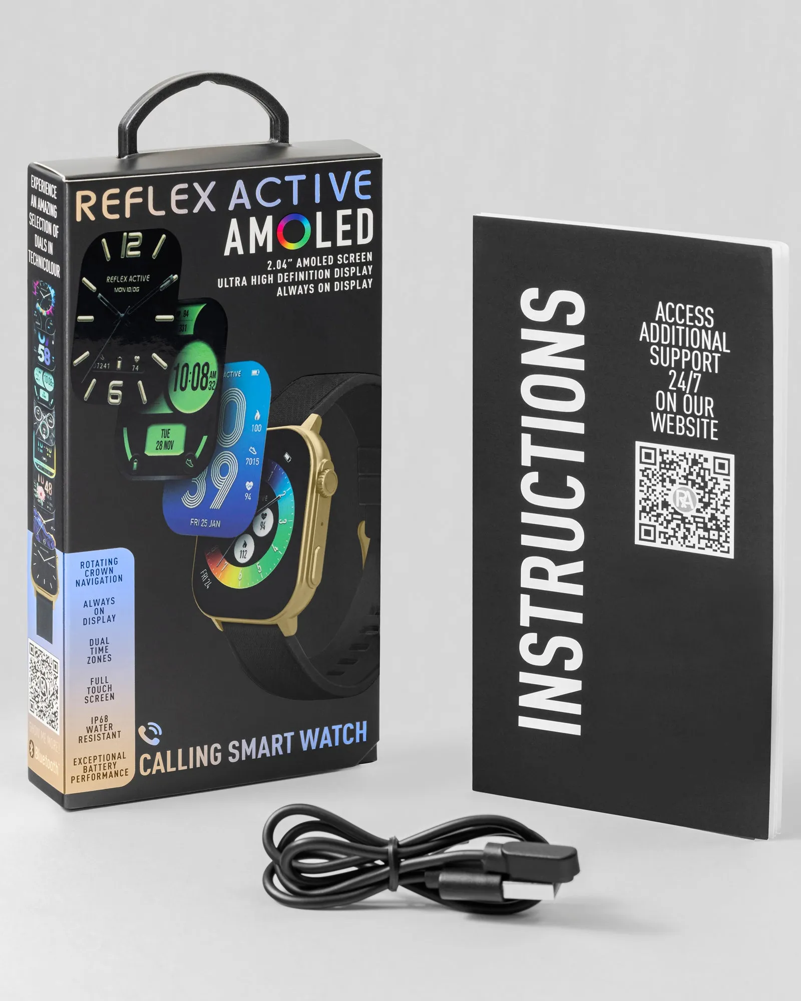 Series 29 Amoled Black Smart Calling Watch