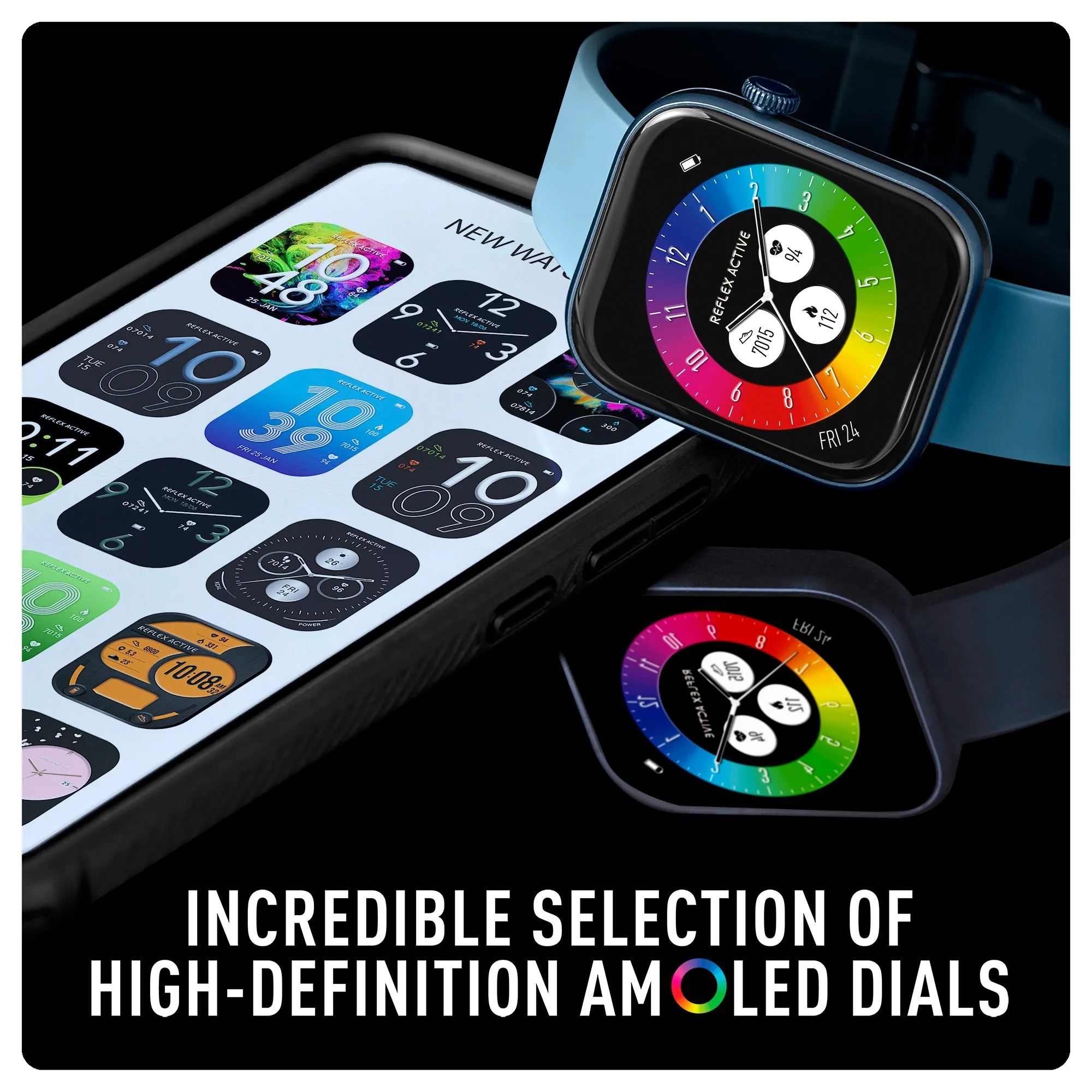 Series 40 Amoled Denim Blue Silicone Smart Watch