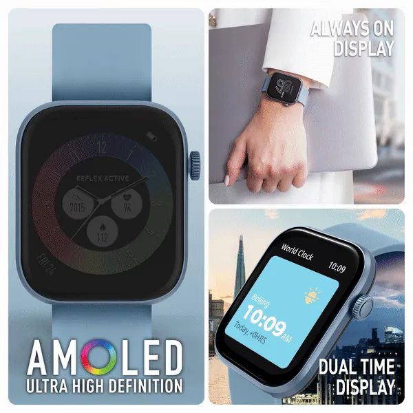 Series 40 Amoled Denim Blue Silicone Smart Watch