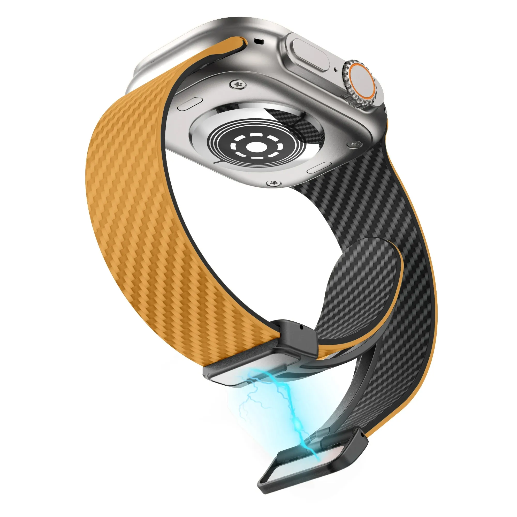 Silicone Band with Silver Magnetic Clasp for Apple Watch