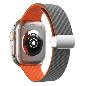 Silicone Band with Silver Magnetic Clasp for Apple Watch