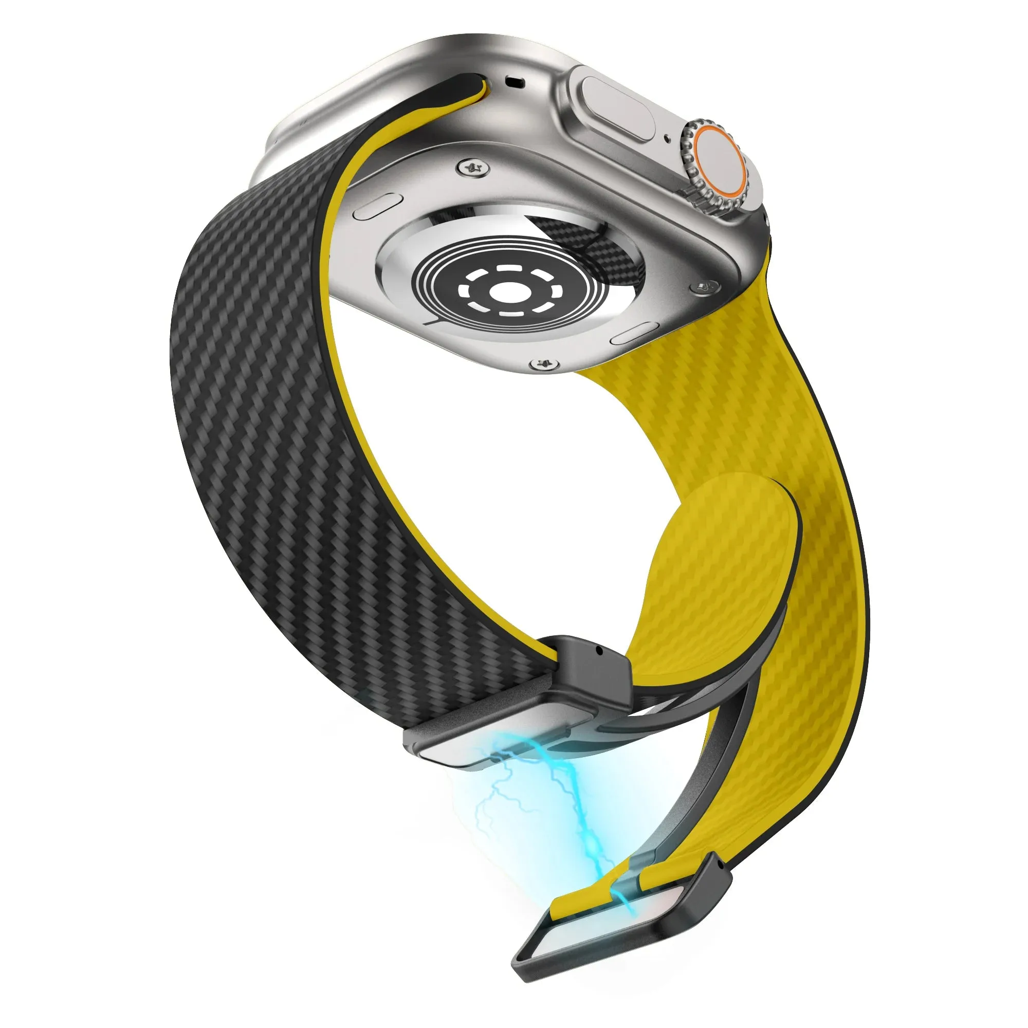 Silicone Band with Silver Magnetic Clasp for Apple Watch