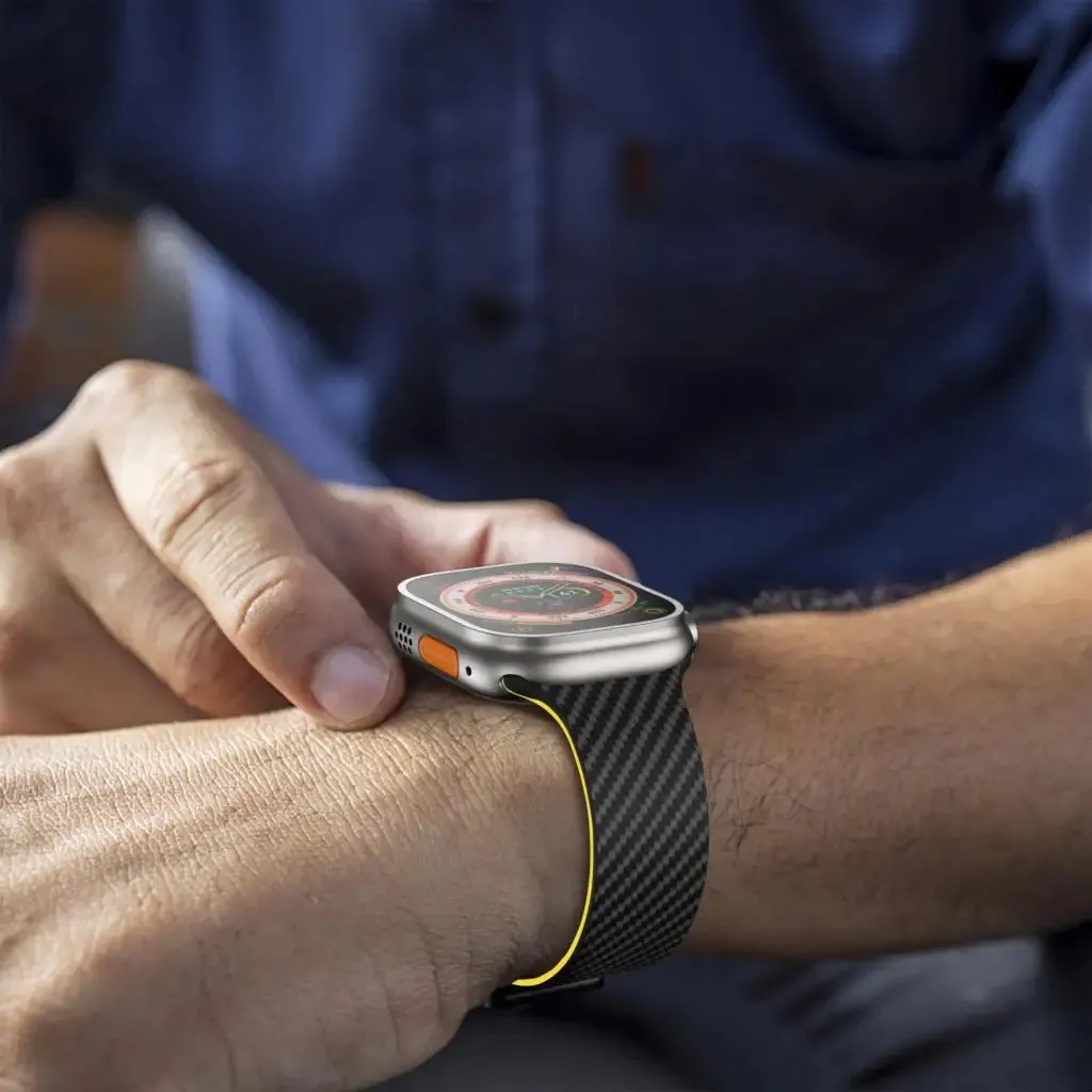 Silicone Band with Silver Magnetic Clasp for Apple Watch