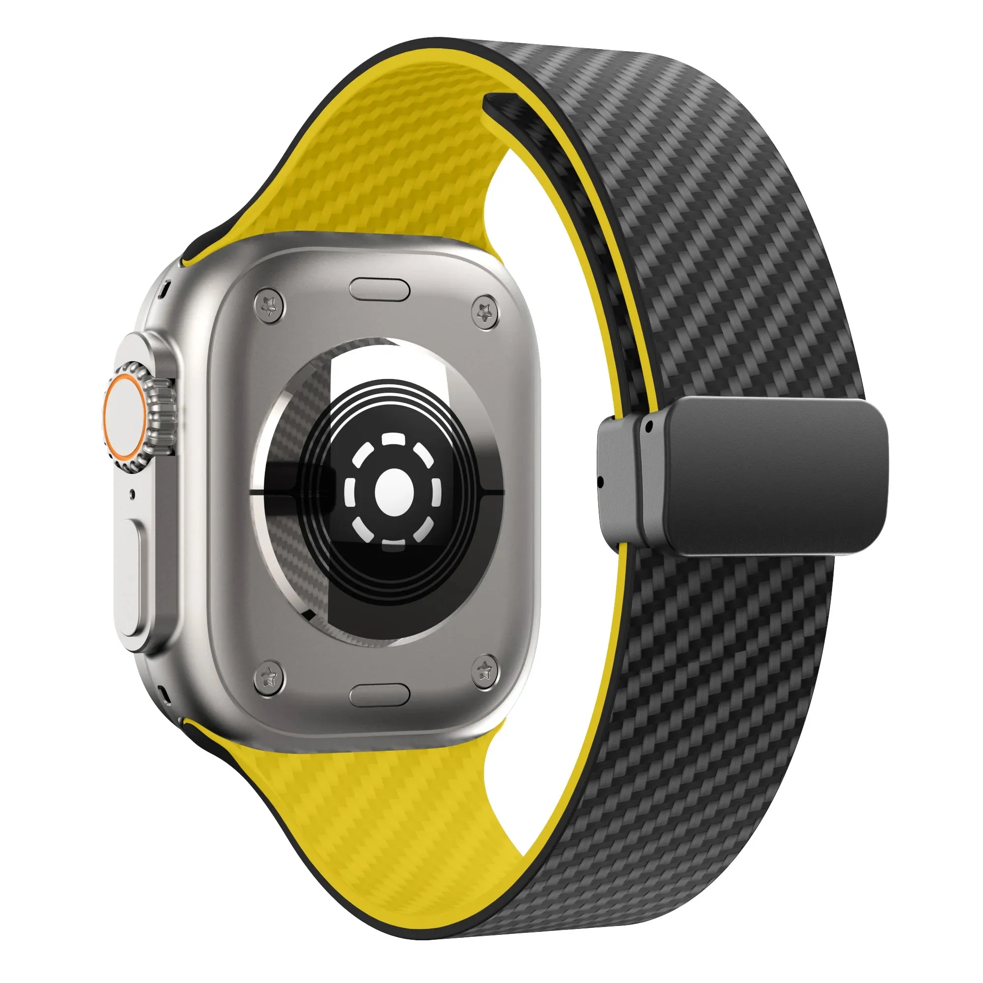 Silicone Band with Silver Magnetic Clasp for Apple Watch