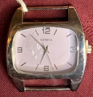 Silver Plated Square Watch Face (for interchangeable watch system)  #11122