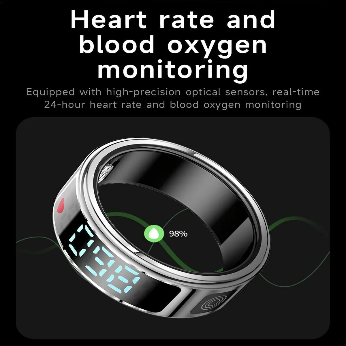 Smart Ring Hand Gestures Health Monitoring Sports Modes Size 12