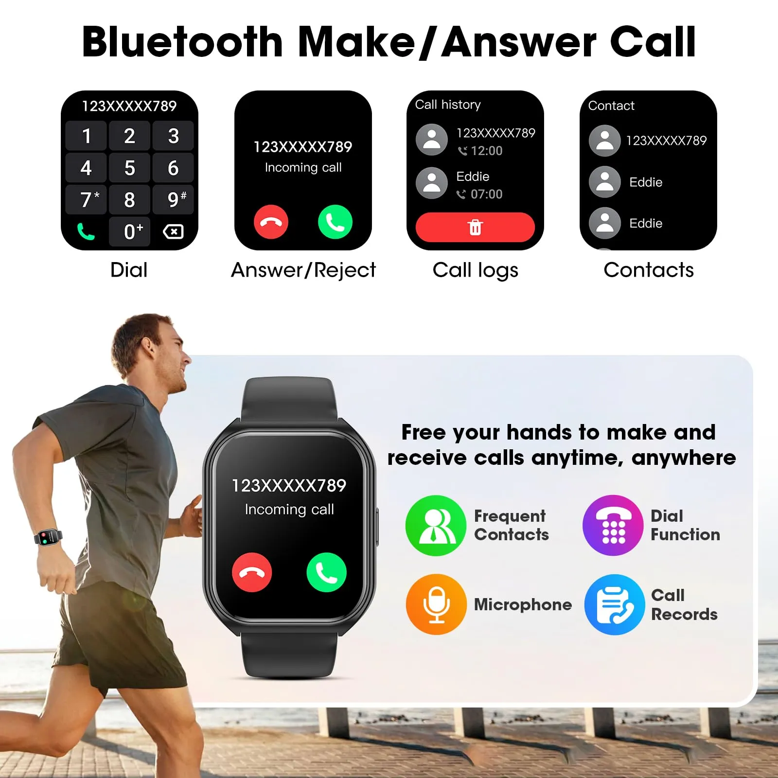 Smart Watch with Call, Fitness Tracker, 100  Modes