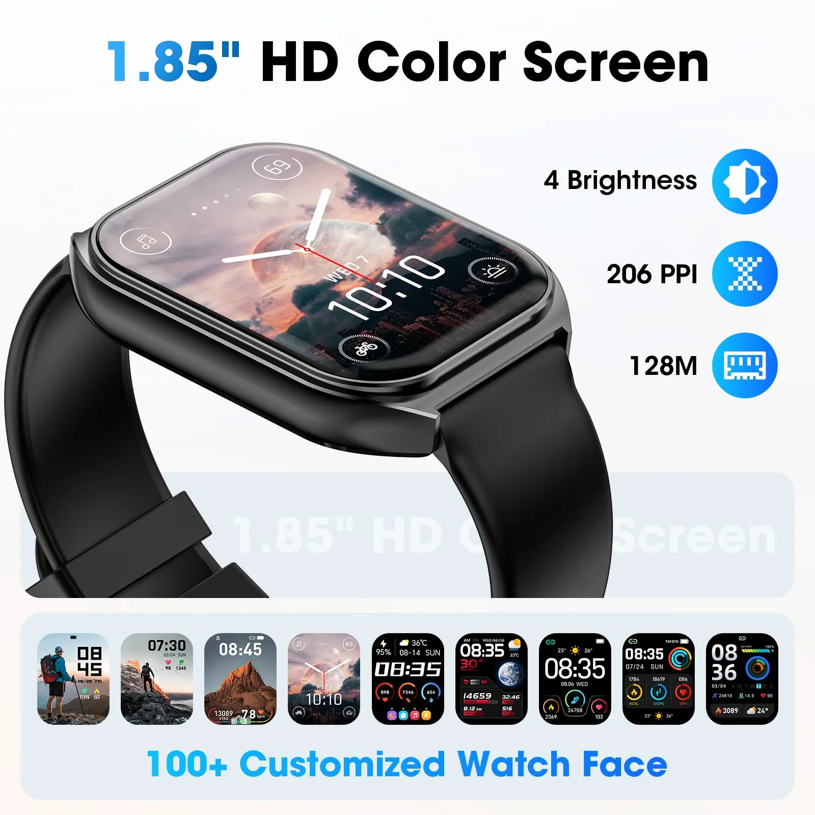 Smart Watch with Call, Fitness Tracker, 100  Modes