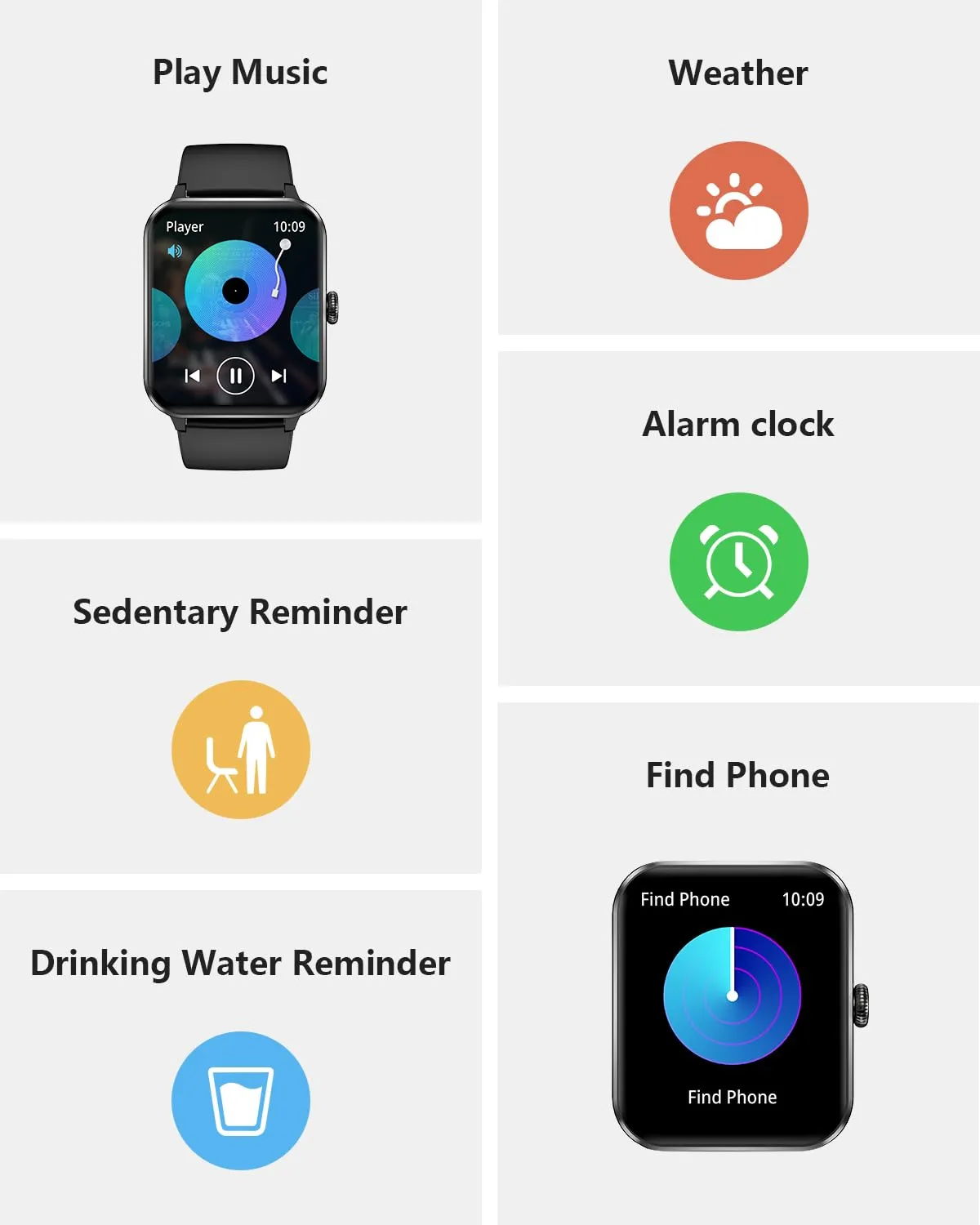 Smart Watch with Heart Rate & Sports Modes