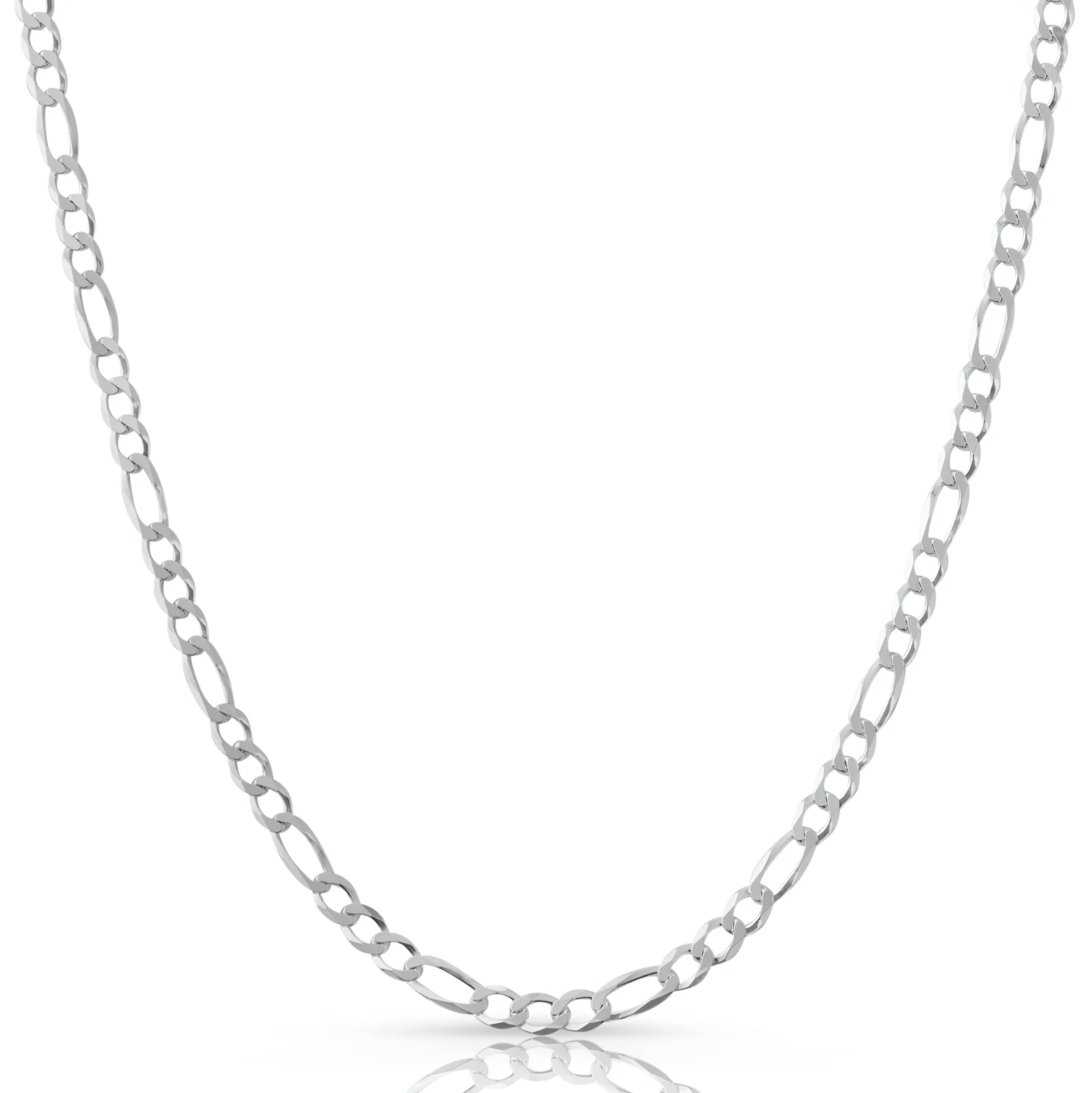 Solid Real 925 Sterling Silver 5MM Figaro Link Chain|Men Women Necklace