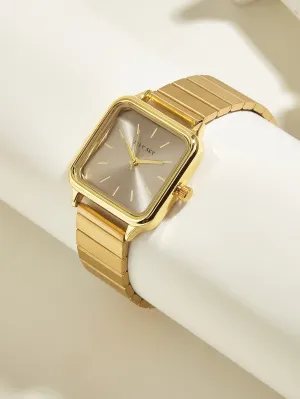 Square Pointer Quartz Watch - Grey