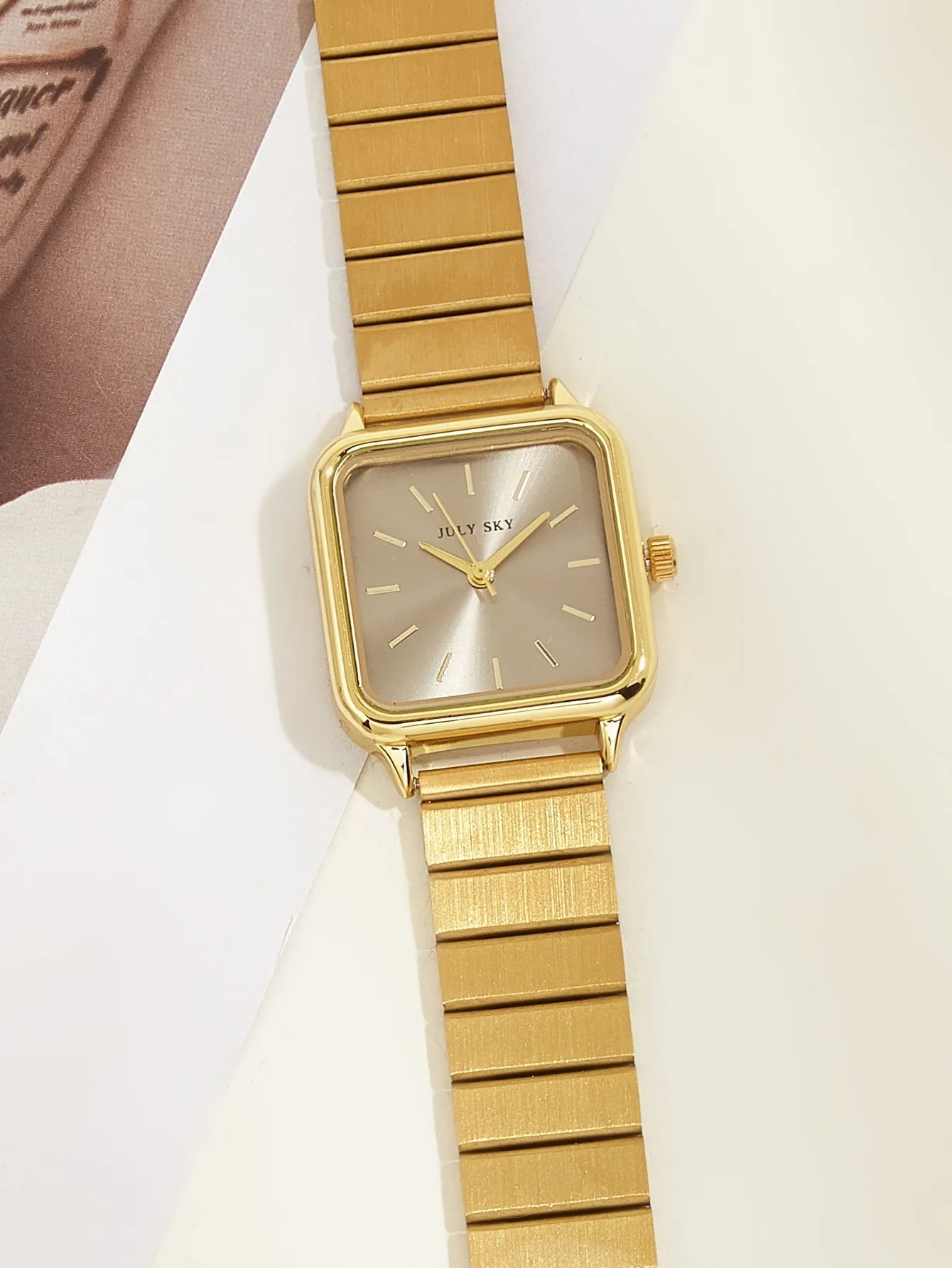 Square Pointer Quartz Watch - Grey
