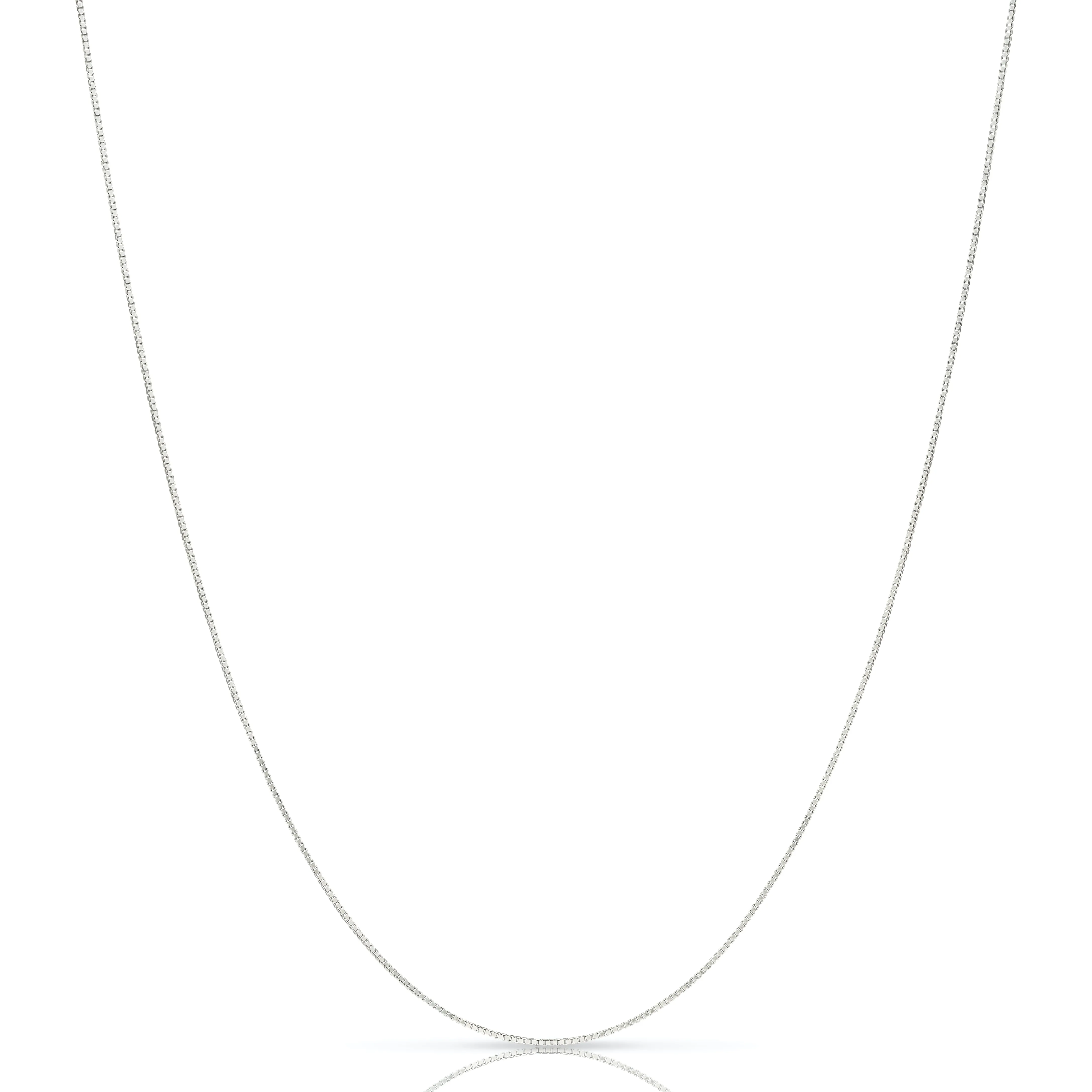 Sterling Silver Box Chain Necklace|1MM-3MM Solid 925 Italy