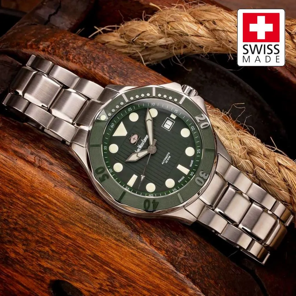 SWC Diver - Green (Swiss&nbsp;Made Limited&nbsp;Edition) 20x&nbsp;Layers&nbsp;of&nbsp;Super-Luminova