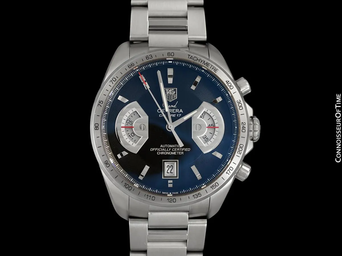 TAG Heuer Grand Carrera Mens Watch, Automatic, Stainless Steel - CAV511A