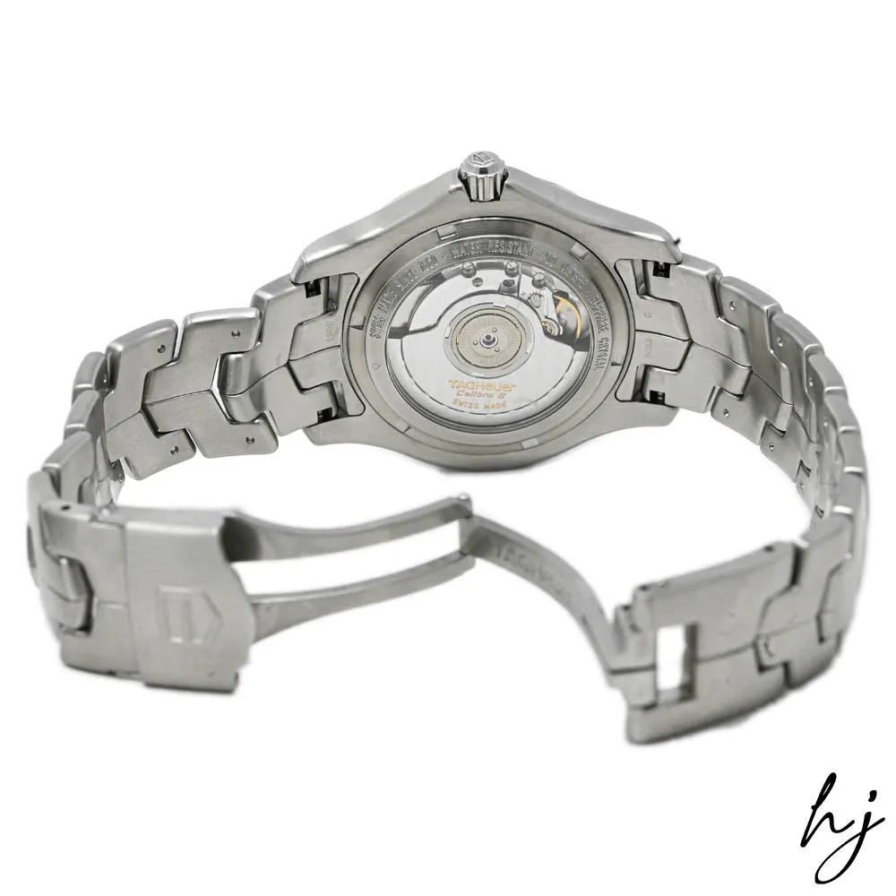 Tag Heuer Men's Link Stainless Steel 39mm White Stick Dial Reference #: WJF211B.BA0570