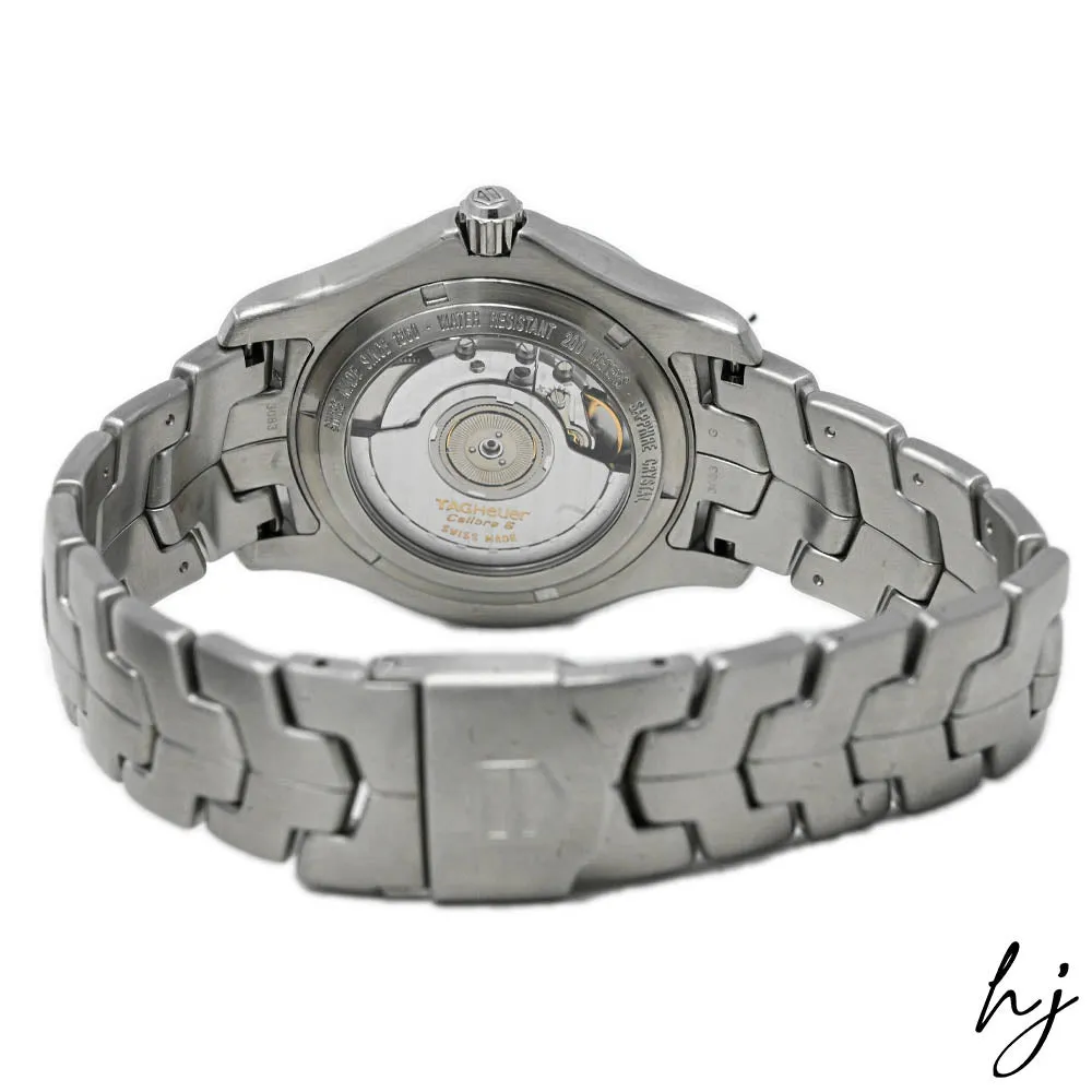 Tag Heuer Men's Link Stainless Steel 39mm White Stick Dial Reference #: WJF211B.BA0570