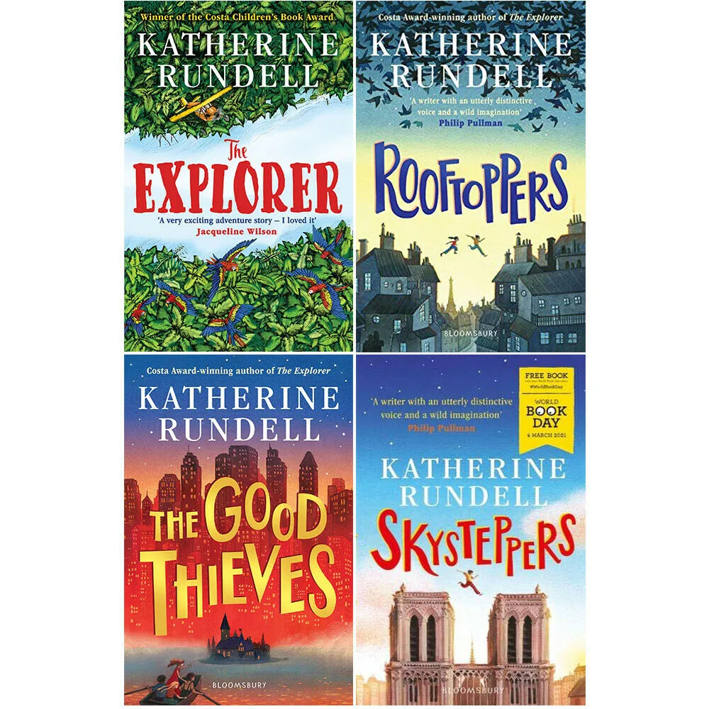 The Explorer, Rooftoppers, The Good Thieves & Skysteppers 4 Books Collection Set by Katherine Rundell