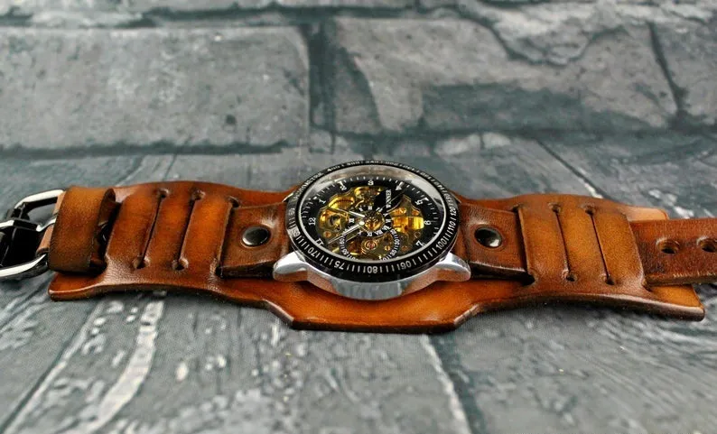 The Renegade Leather Cuff Watch
