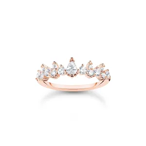 THOMAS SABO Ring ice crystals rose gold
