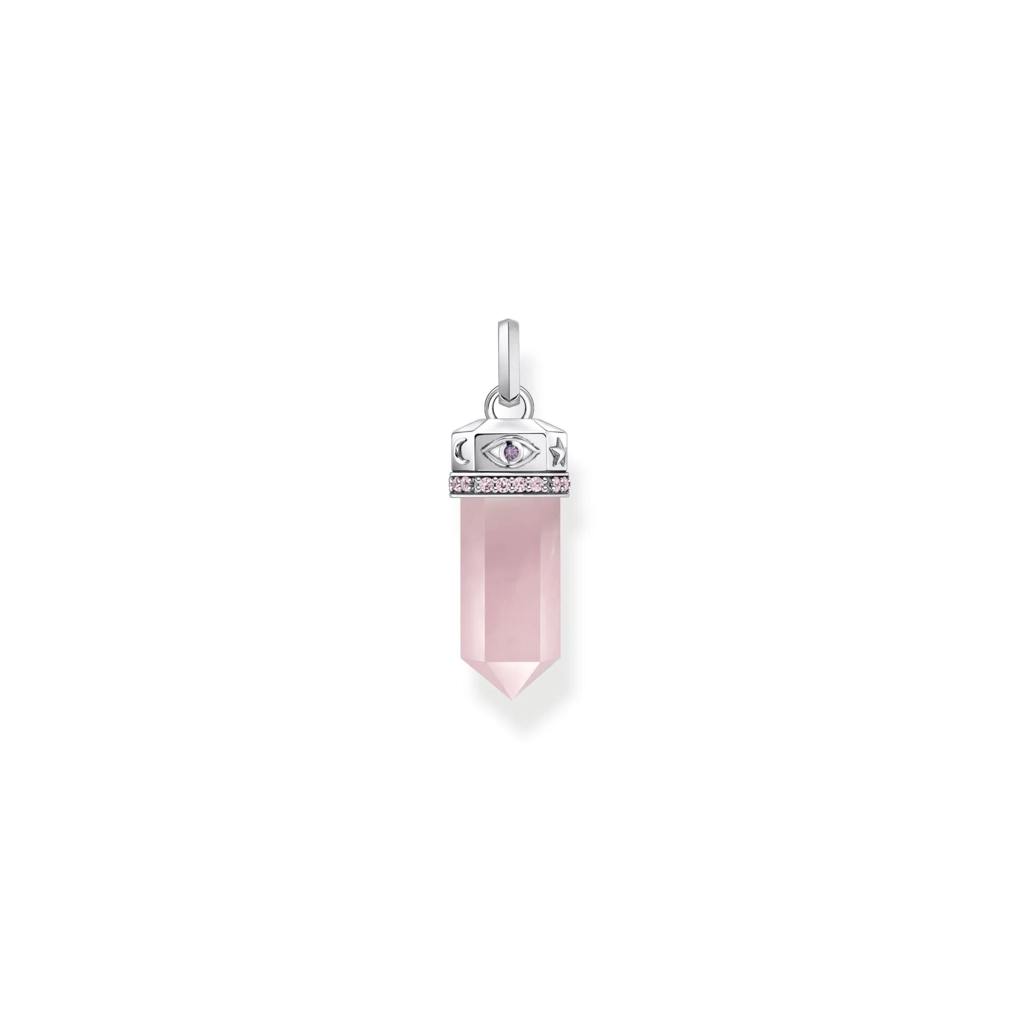 THOMAS SABO Rose Quartz Crystal Pendant Silver