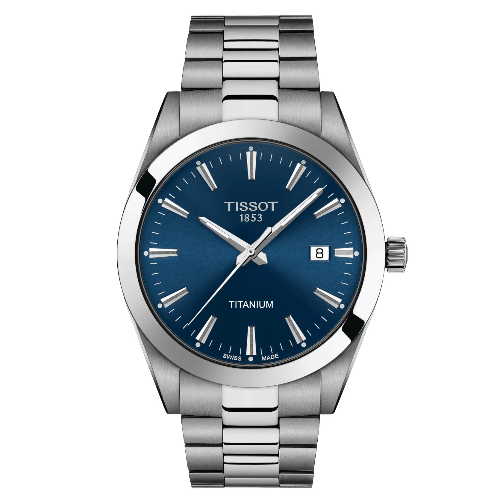 Tissot Gentleman Mens Titanium Blue Dial Watch