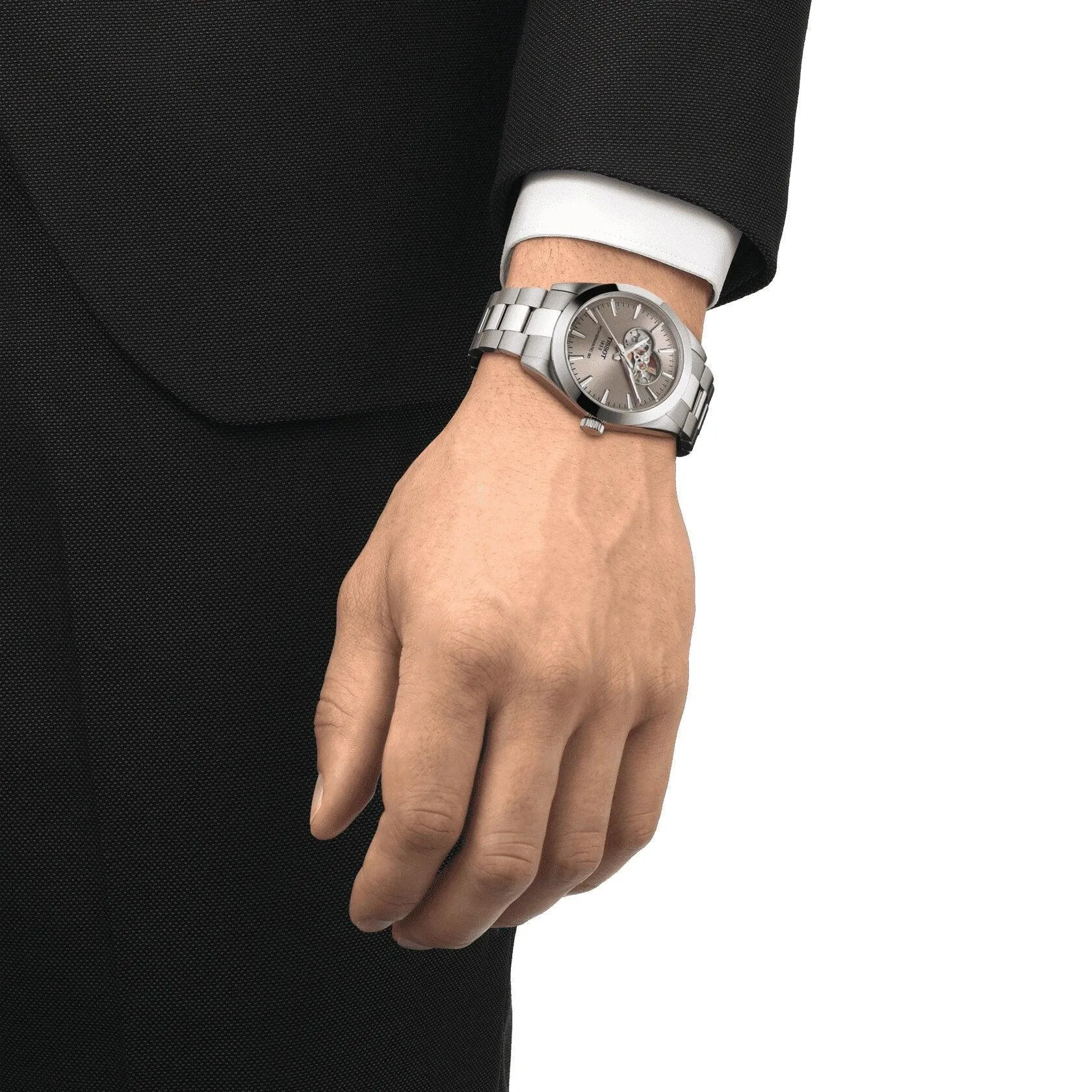 Tissot Gentleman Powermatic 80 Open Heart Automatic Men's Watch T1274071108100