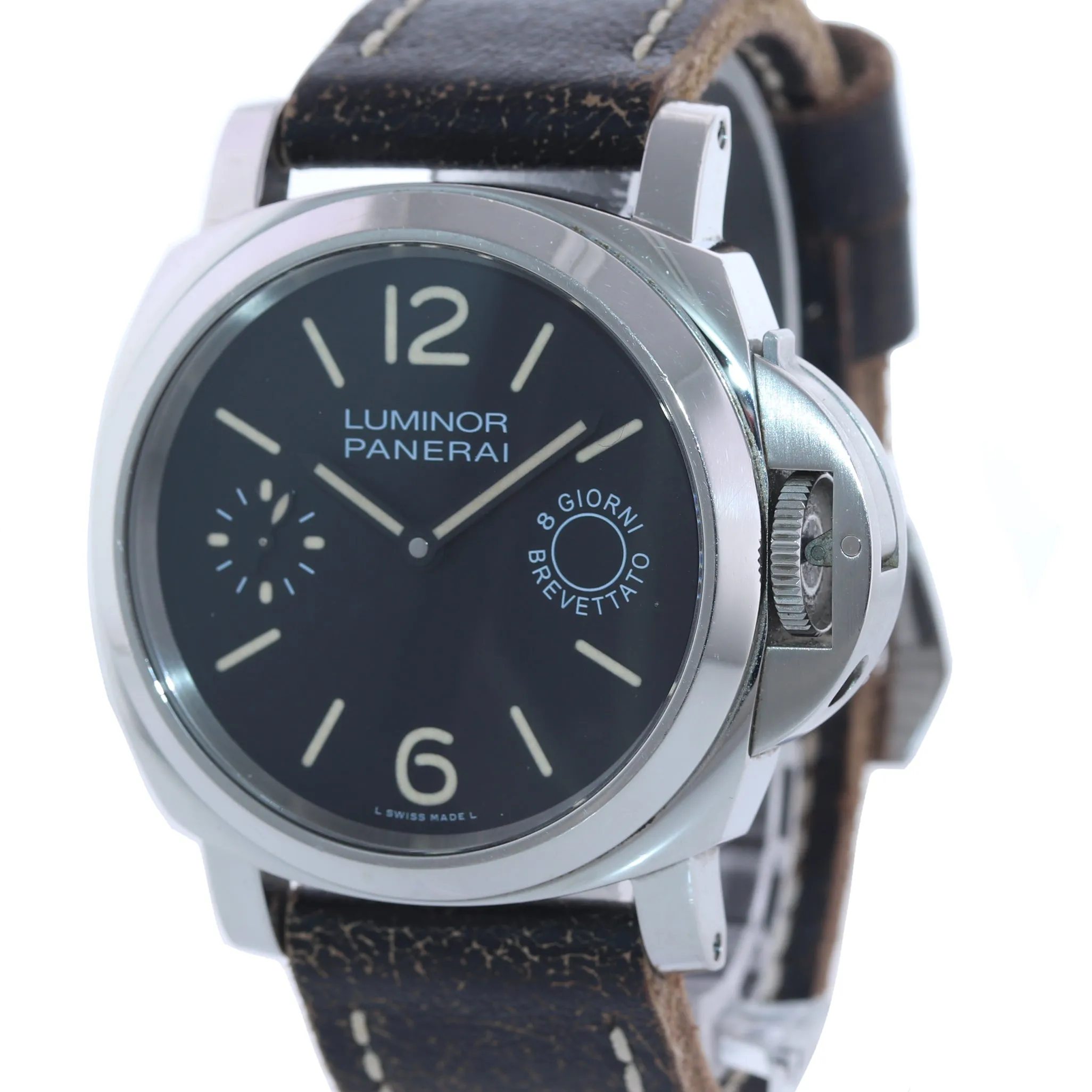 UNPOLISHED PAPERS Panerai PAM00590 Luminor Marina 8 Day Steel 44mm Acciaio Watch