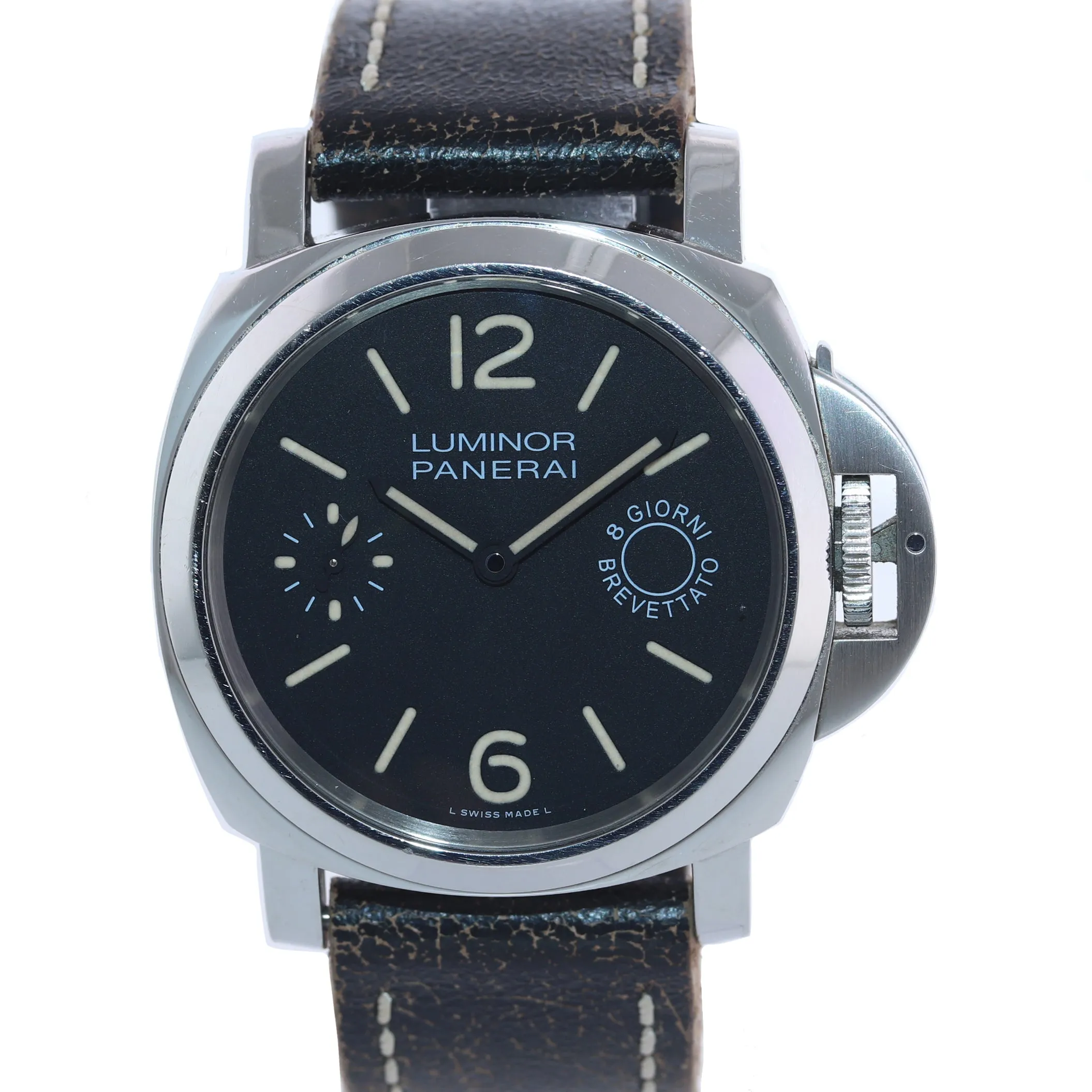 UNPOLISHED PAPERS Panerai PAM00590 Luminor Marina 8 Day Steel 44mm Acciaio Watch