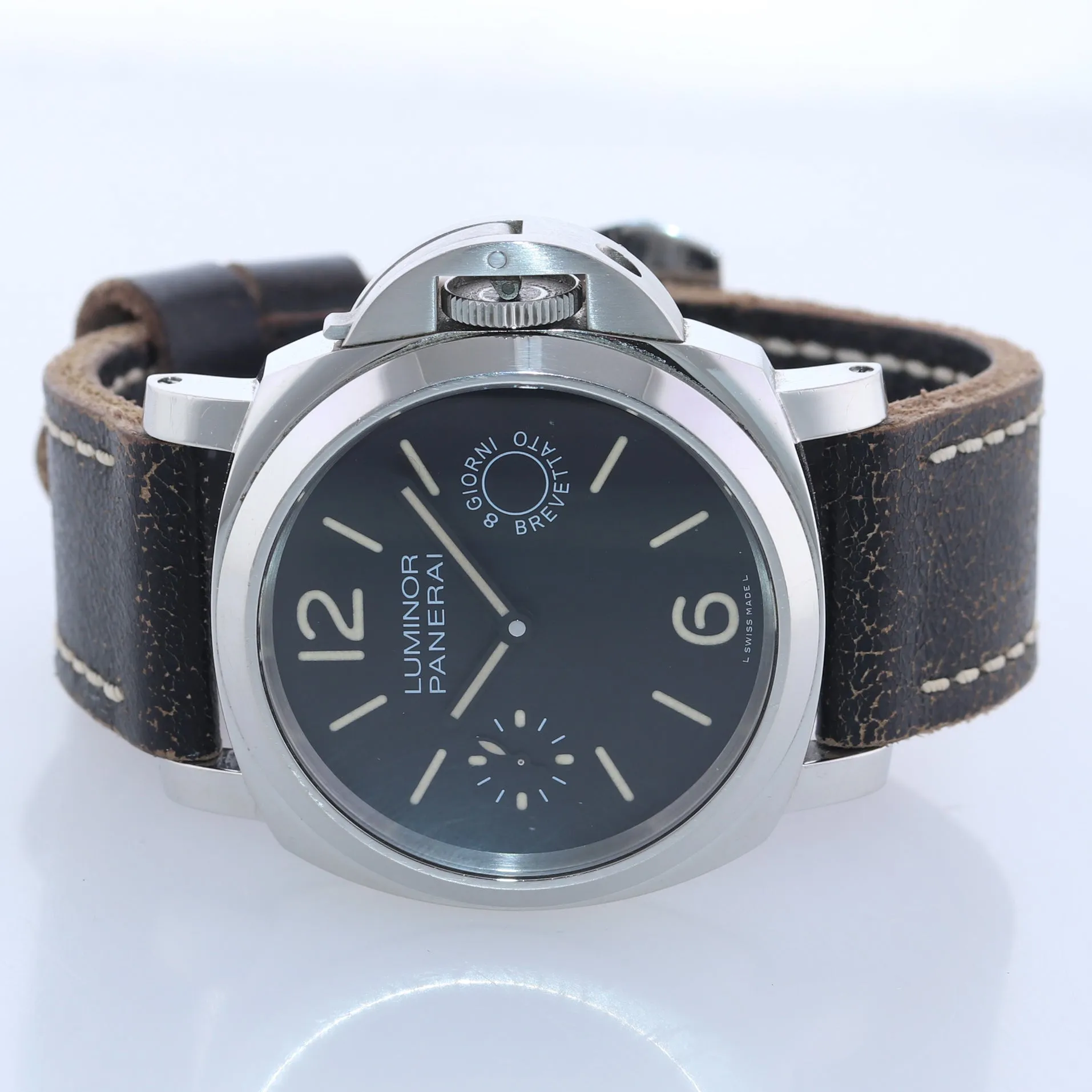 UNPOLISHED PAPERS Panerai PAM00590 Luminor Marina 8 Day Steel 44mm Acciaio Watch