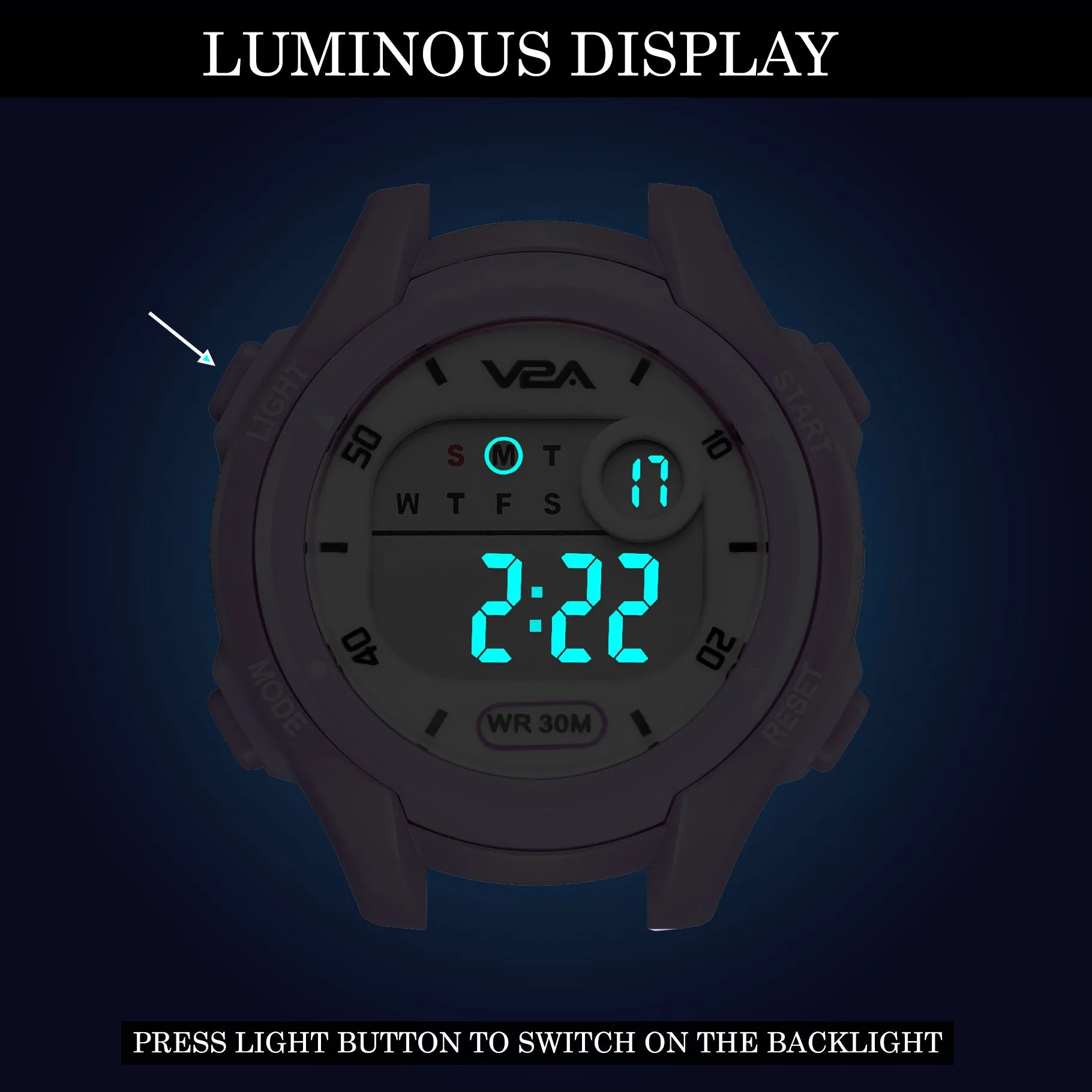 V2A Boys and Girls Kids Watch - Waterproof Watch, Gifts for Boys and Girls Age 5-13 for Multi-Functional 30 M Waterproof Digital Sports Watches for 3 4 5 6 7 Year Old Girls