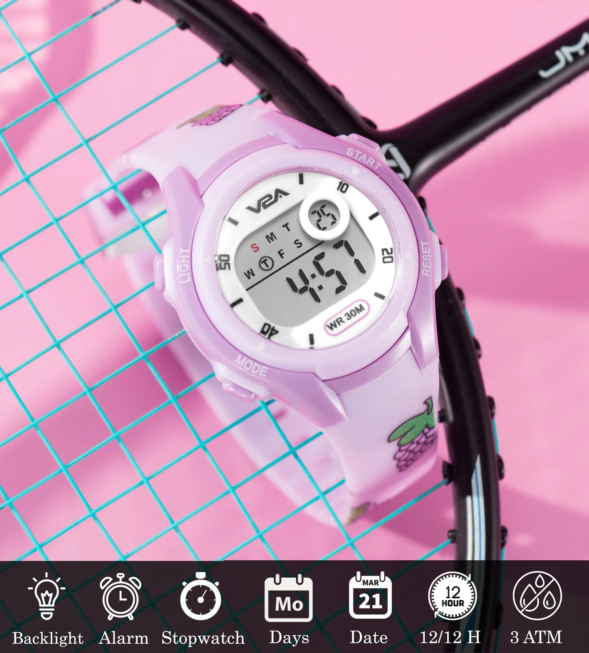 V2A Boys and Girls Kids Watch - Waterproof Watch, Gifts for Boys and Girls Age 5-13 for Multi-Functional 30 M Waterproof Digital Sports Watches for 3 4 5 6 7 Year Old Girls