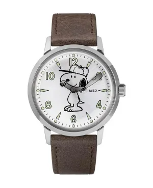 Welton Timex X Peanuts Featuring Snoopy 40mm Leather Strap Watch