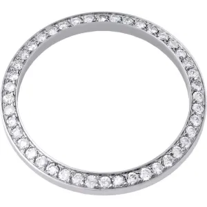 White Gold Round Custom Mined Diamond To Fit Rolex Date All Watch Models