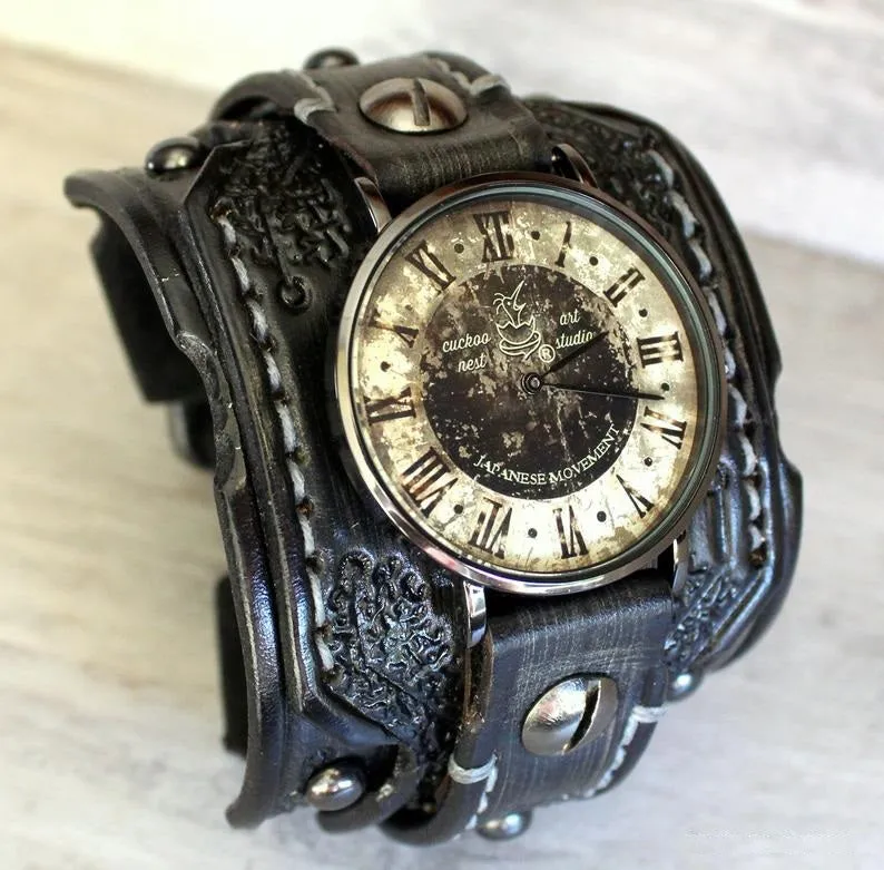 Wild West Leather Cuff Watch