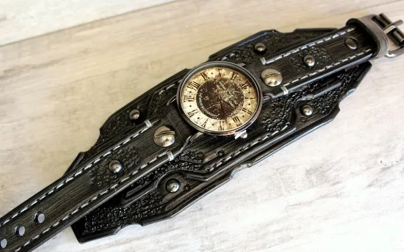 Wild West Leather Cuff Watch