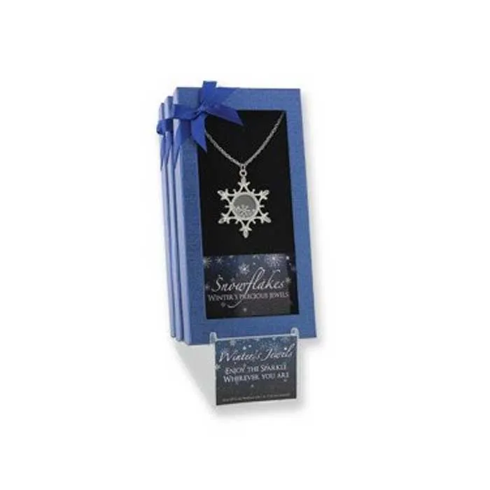 Winter's Precious Jewels "Long" Snowflake Pendant