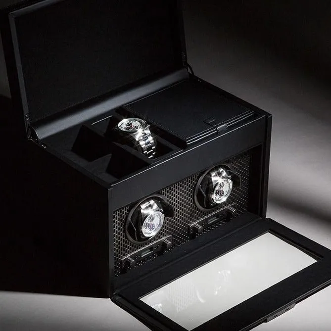 Wolf - Axis Double Watch Winder with Storage | 469303