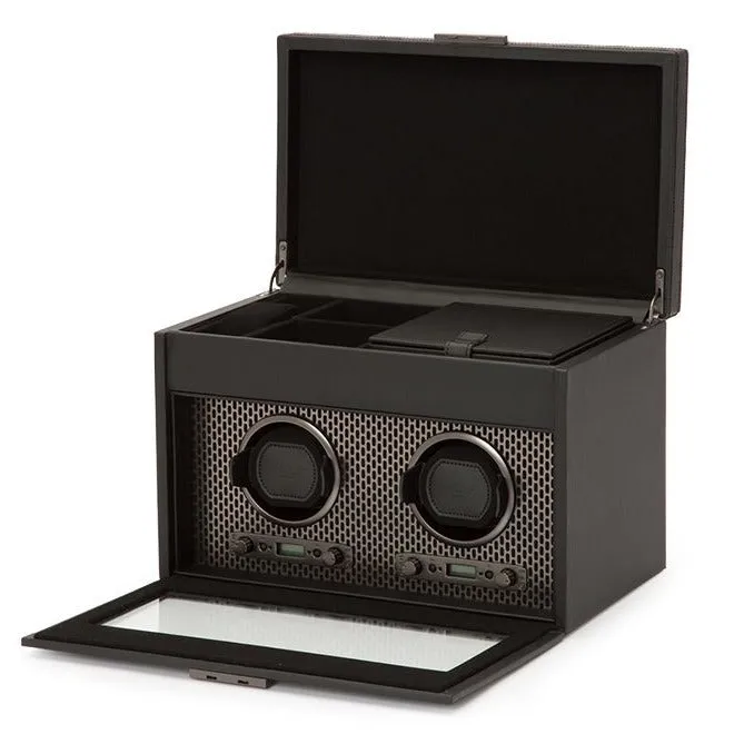 Wolf - Axis Double Watch Winder with Storage | 469303