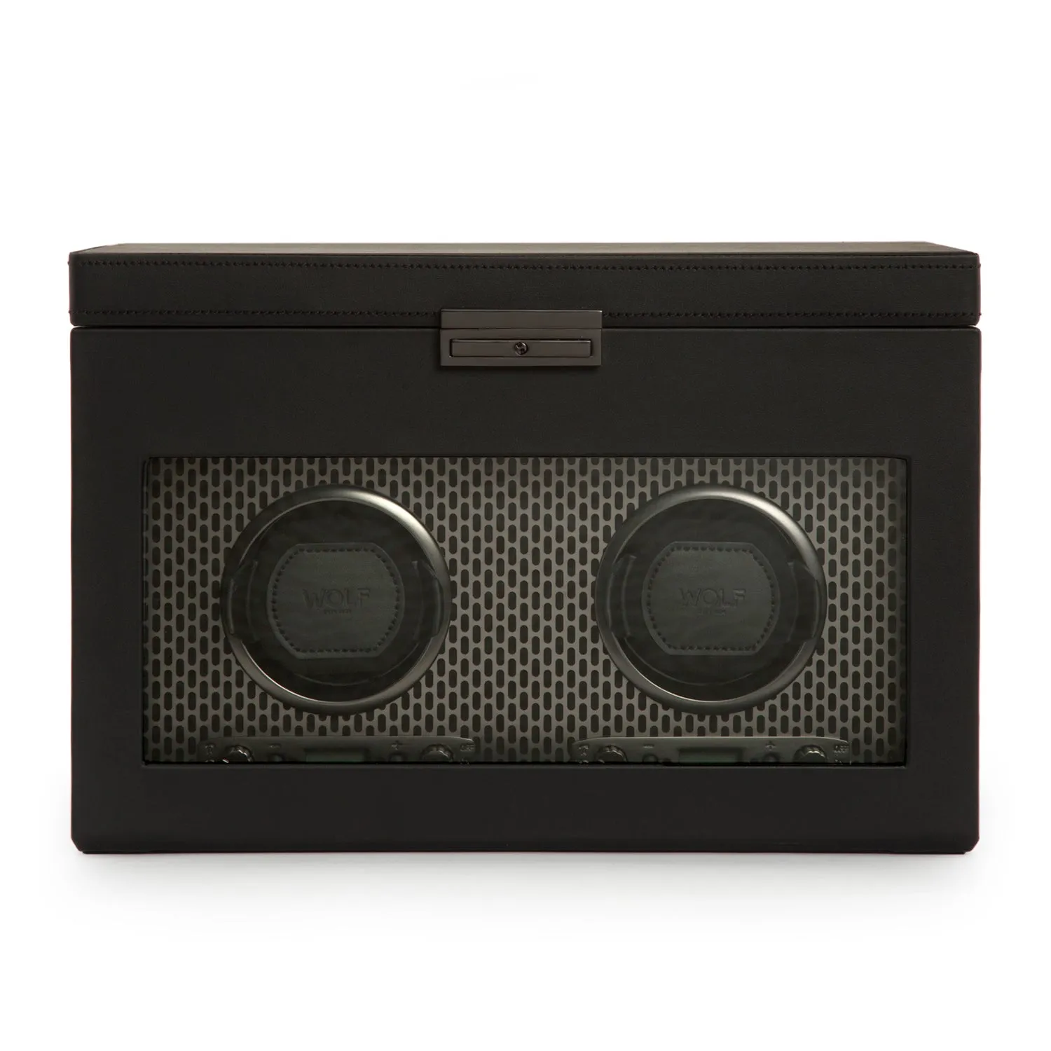 Wolf - Axis Double Watch Winder with Storage | 469303