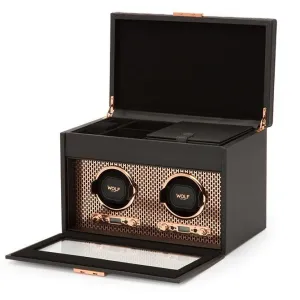 Wolf - Axis Double Watch Winder with Storage | 469316