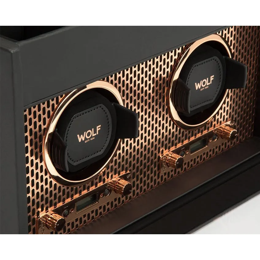 Wolf - Axis Double Watch Winder with Storage | 469316