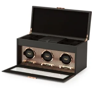 Wolf - Axis Triple Watch Winder with Storage | 469416