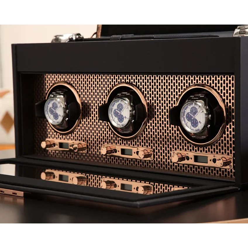 Wolf - Axis Triple Watch Winder with Storage | 469416