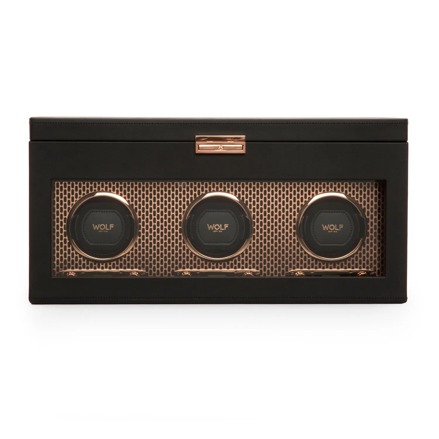 Wolf - Axis Triple Watch Winder with Storage | 469416