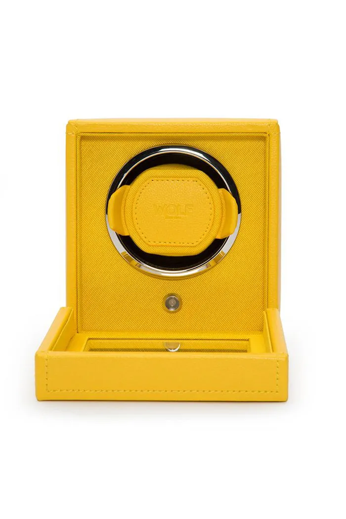 WOLF CUB Single Watch Winder with Cover in YELLOW