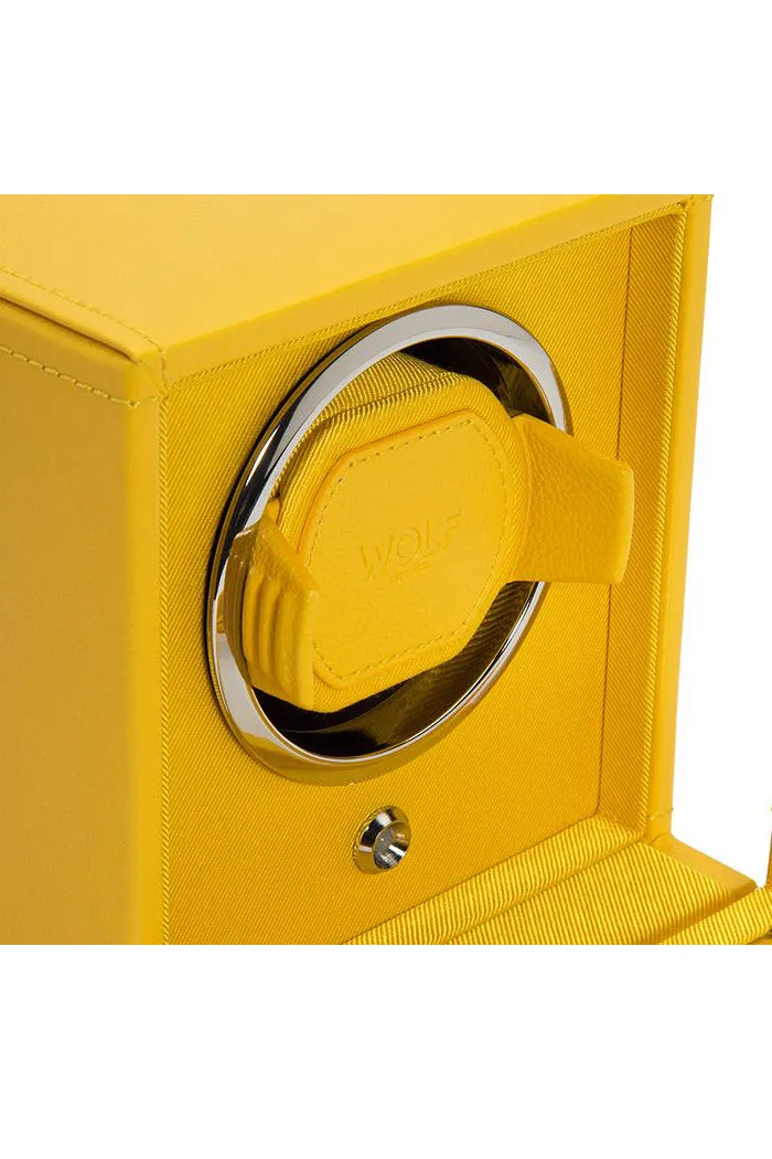 WOLF CUB Single Watch Winder with Cover in YELLOW
